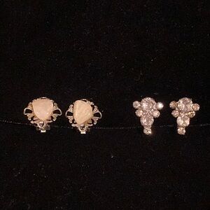 2 pair vintage clip earrings
